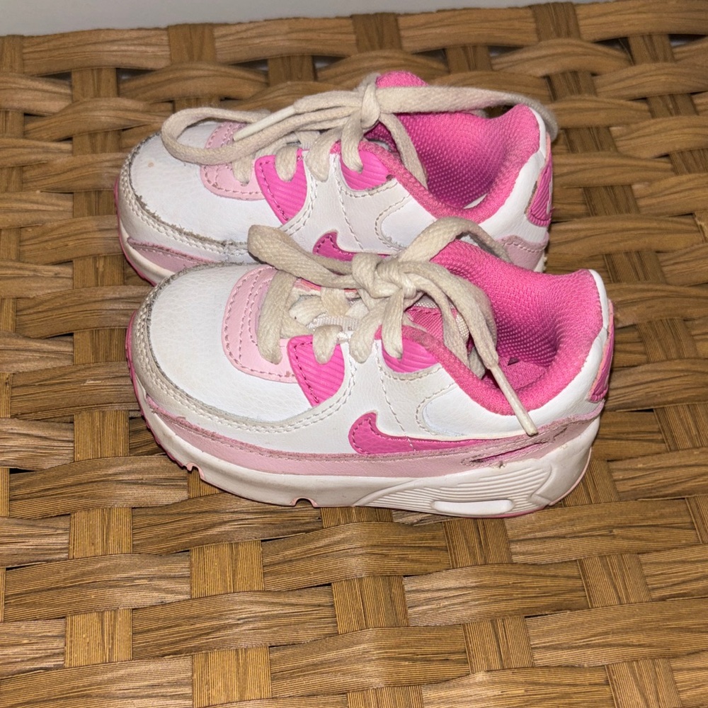 Kids Nike Pink and White Sneakers Airmax